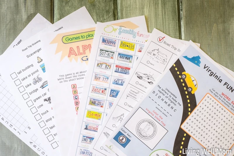 free printable road trip games to play on car rides